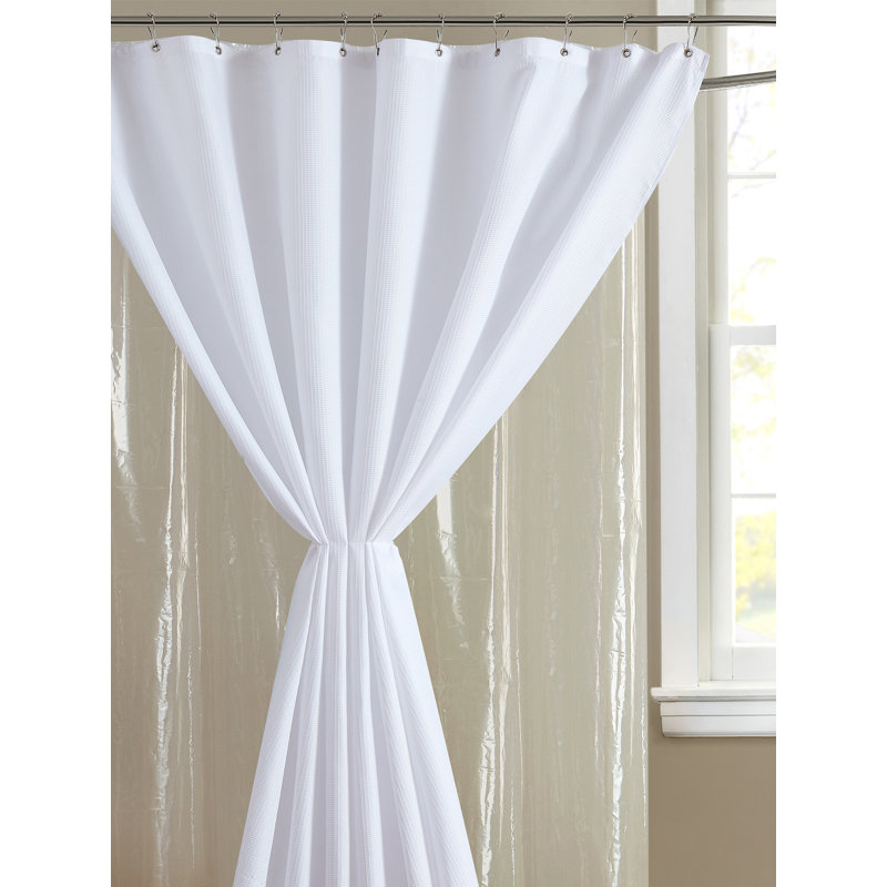 Mercury Row® Rosson 14 Piece Solid Color Shower Curtain Set + Hooks